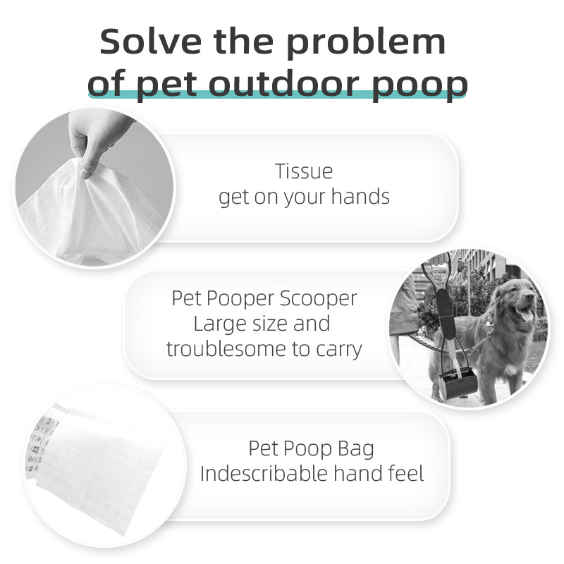 Disposable Pet Poop Scooper With Cat Dog Poop Bags Eco Friendly Dog Cat